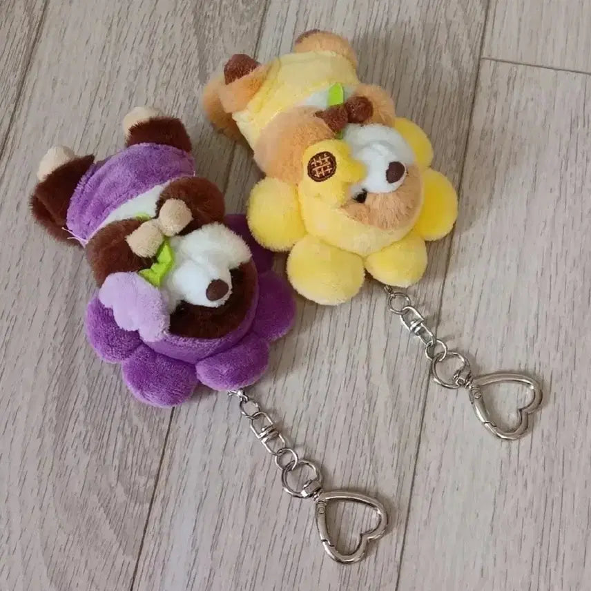 [BUNJANG] Rattosang Sunflower Tulip Flower Keyring Doll / 랏코상 키링 인형 열쇠고리 해바라기 튤립 꽃