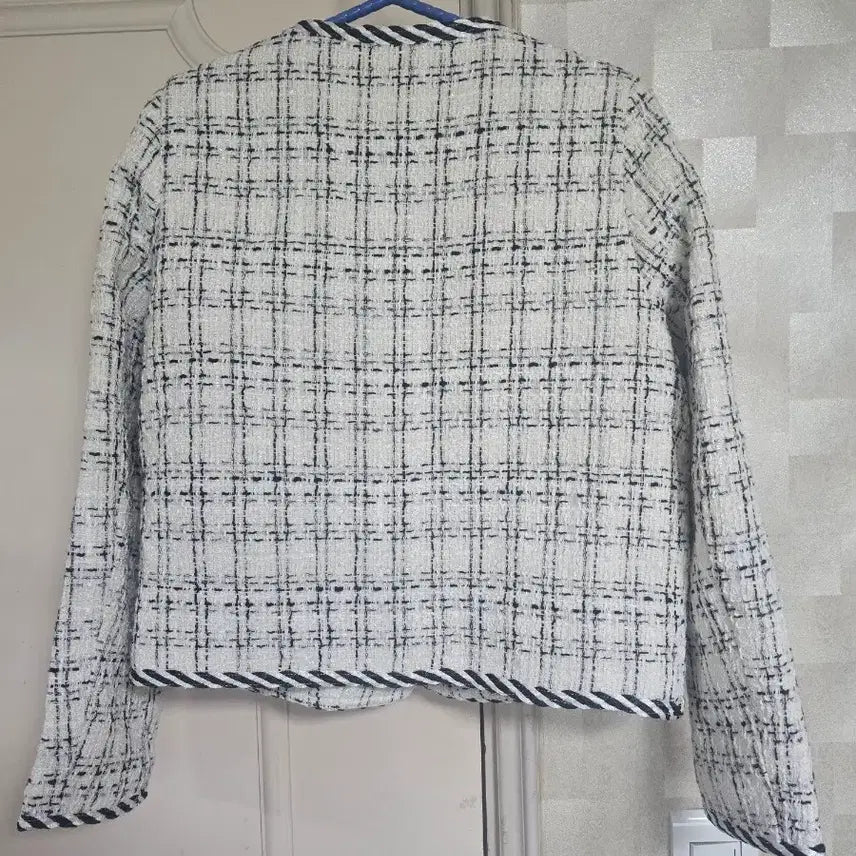 [BUNJANG] Tweed Jacket Black and White / 트위드 자켓 화이트 블랙 배색