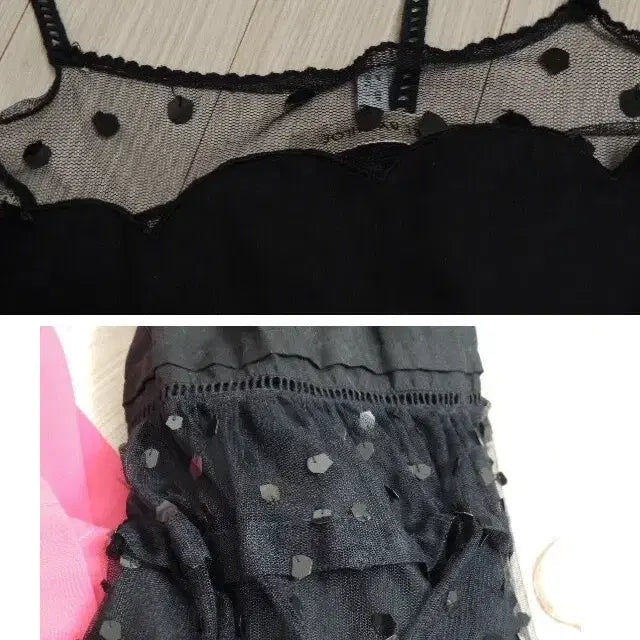 [BUNJANG] Vintage Pink Chiffon Jacket and See By Chloe Sequin Dress Set / 빈티지 꽃분홍 시폰 쟈켓이랑 See By Chloe 스팽클 원피스 /세트