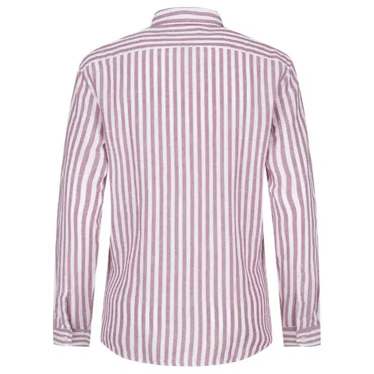 [BUNJANG] ZIOZIA And Z Red Stripe Linen Shirt / 지오지아 And Z / 앤드지 레드 스트라이프 린넨 셔츠 / 100