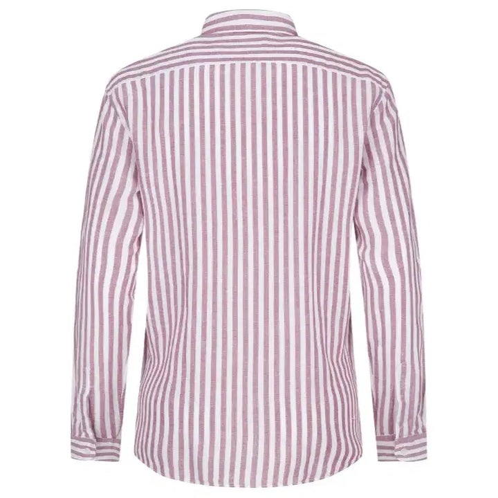 [BUNJANG] ZIOZIA And Z Red Stripe Linen Shirt / 지오지아 And Z / 앤드지 레드 스트라이프 린넨 셔츠 / 100
