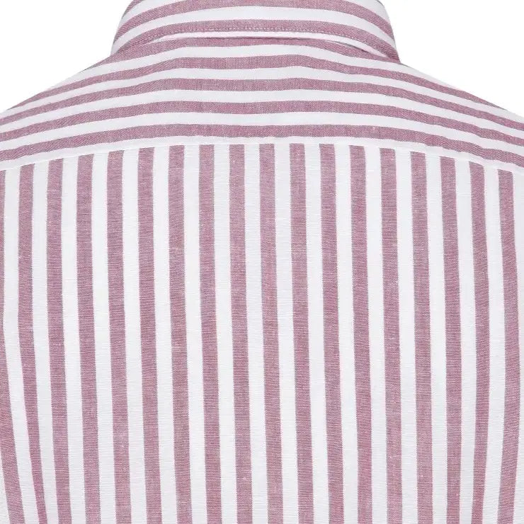 [BUNJANG] ZIOZIA And Z Red Stripe Linen Shirt / 지오지아 And Z / 앤드지 레드 스트라이프 린넨 셔츠 / 100