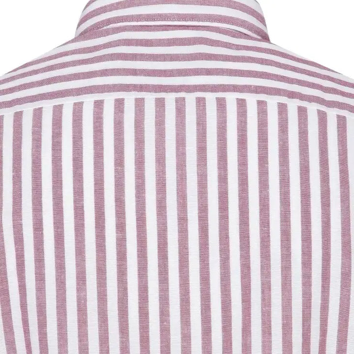 [BUNJANG] ZIOZIA And Z Red Stripe Linen Shirt / 지오지아 And Z / 앤드지 레드 스트라이프 린넨 셔츠 / 100