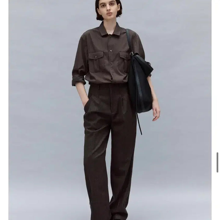 [BUNJANG] Aubour Brown Pocket Shirt / Aubour 아우브아워 브라운 포켓 셔츠