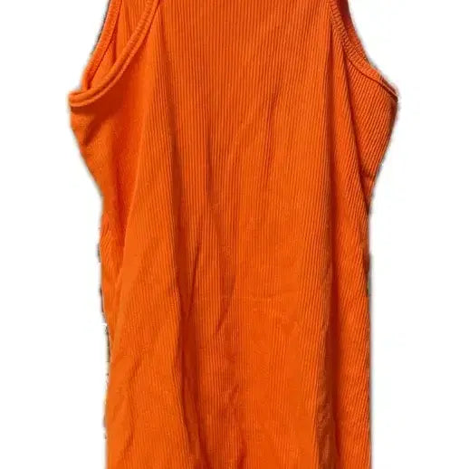 [BUNJANG] Orange Ribbed Sleeveless Dress / 오렌지 립 골지 나시원피스 새상품
