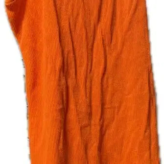 [BUNJANG] Orange Ribbed Sleeveless Dress / 오렌지 립 골지 나시원피스 새상품