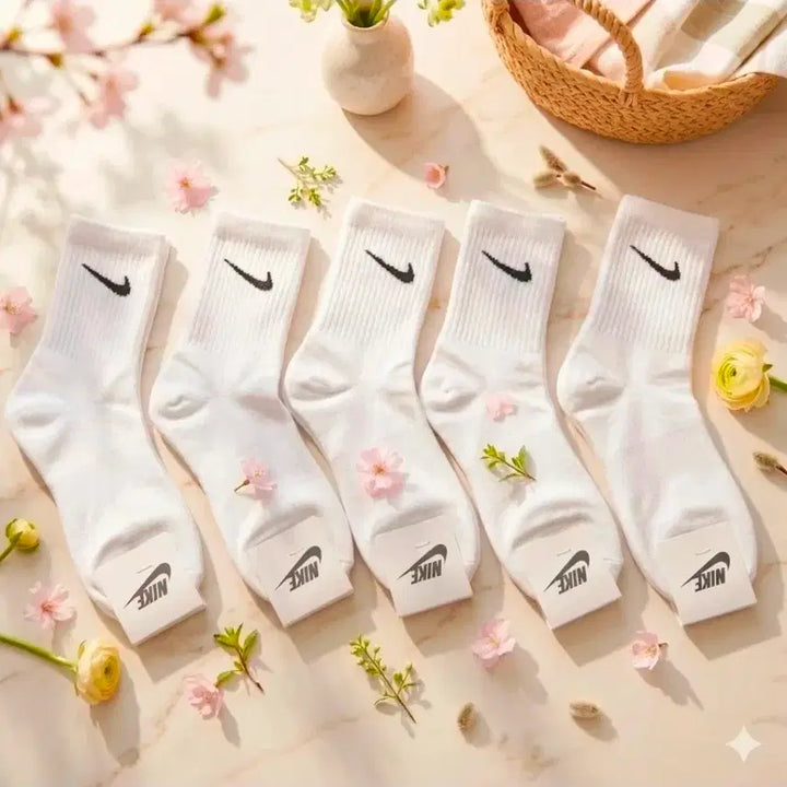 [BUNJANG] Nike Mid-Crew White Socks (10 Pairs) / 데일리 중목 흰색 나이키 양말 10켤레 19,000원 무료배송