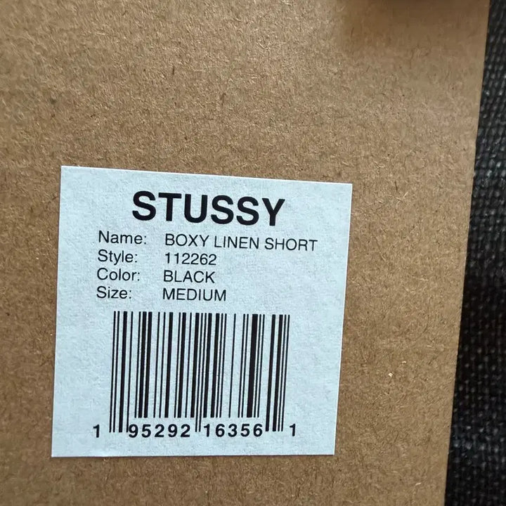 [BUNJANG] Stussy Garment Dyed Black Boxy Linen Shorts M / 스투시 가먼트다잉 블랙 박시 린넨 쇼츠 M