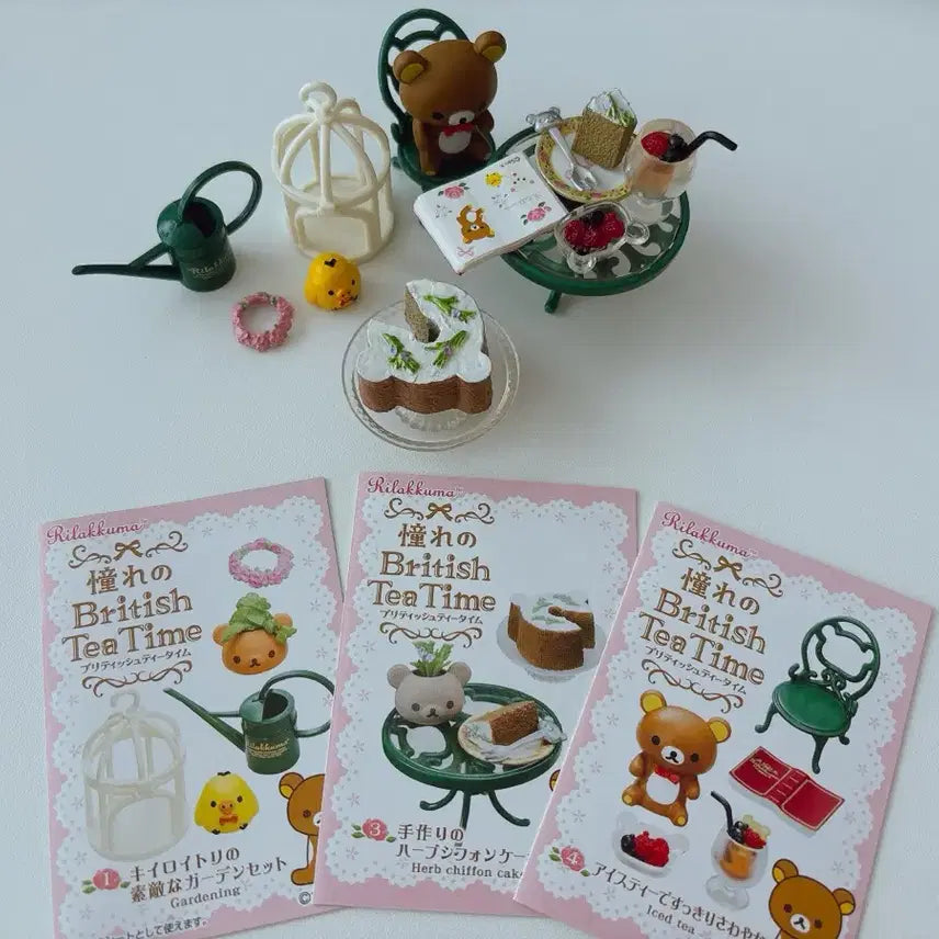[BUNJANG] Rilakkuma Re-Ment British Tea Time Set (Bundle Set) / 리락쿠마 리멘트 브리티시 티타임 1,3,4 (일괄)