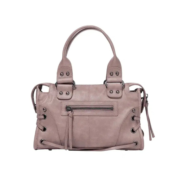 [BUNJANG] Fancy Club Belted Washed Leather Mini Bag Baby Pink / 팬시클럽 fancy club 벨티드 워싱 레더 미니 백 베이비핑크