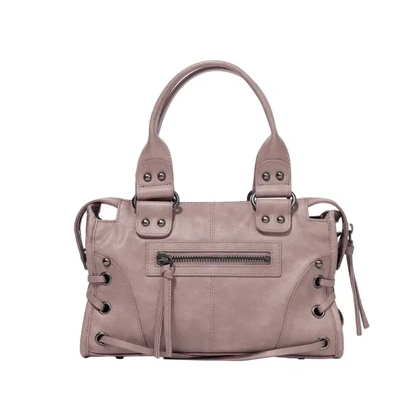 [BUNJANG] Fancy Club Belted Washed Leather Mini Bag Baby Pink / 팬시클럽 fancy club 벨티드 워싱 레더 미니 백 베이비핑크