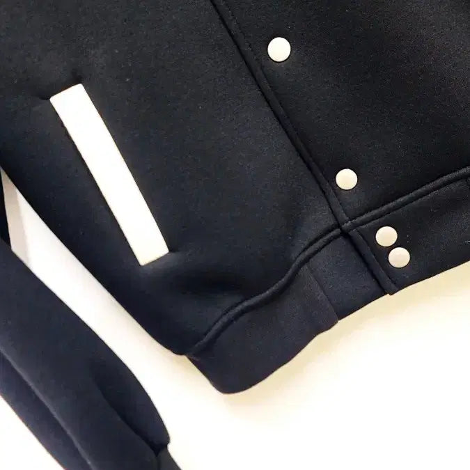 [BUNJANG] BIENVU Color Block Baseball Jacket / BIENVU정품 블랙 화이트 배색 야구 점퍼