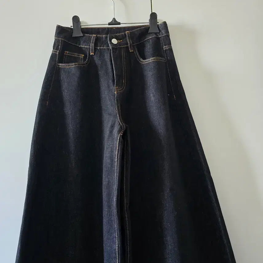 [BUNJANG] Black Denim Long Skirt / 블랙 데님 롱   청바지.