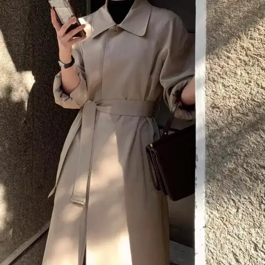 [BUNJANG] Moibin Beige Trench Coat / 모아빈moibin 트렌치코트
