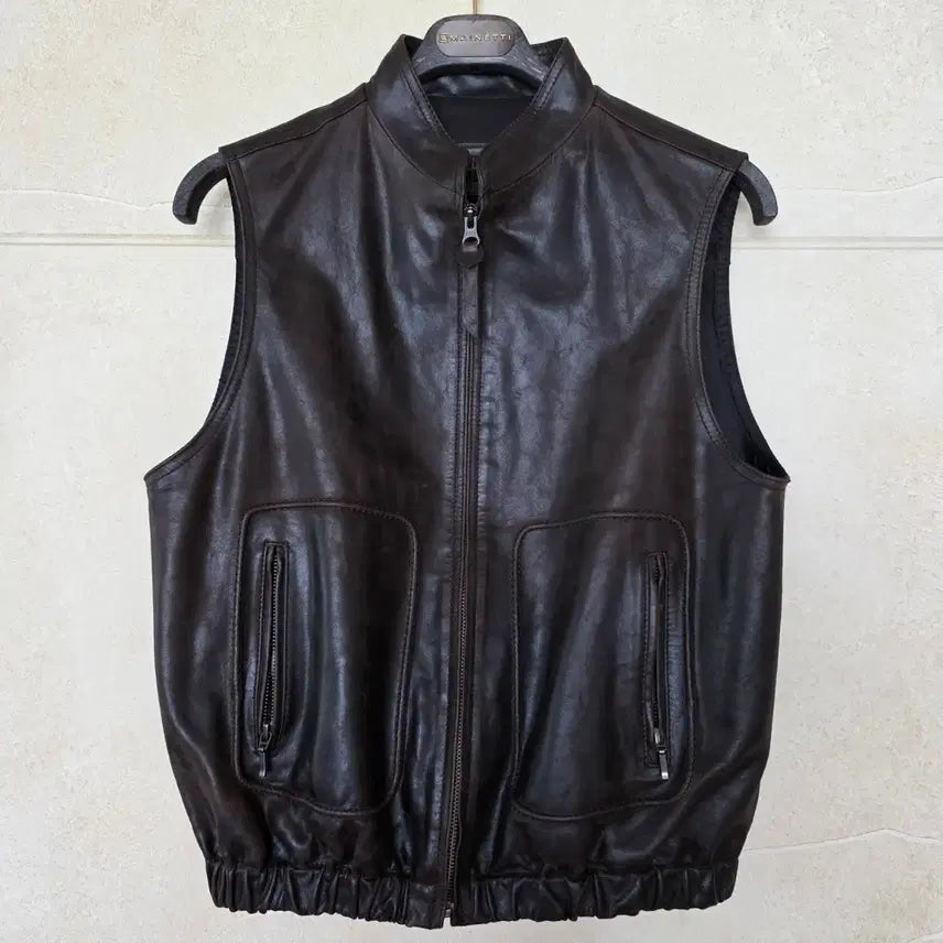 [BUNJANG] Nothing Written Heritage Leather Vest (Dark Mocha) / 낫띵리튼 Heritage Leather Vest(Dark Mocha)