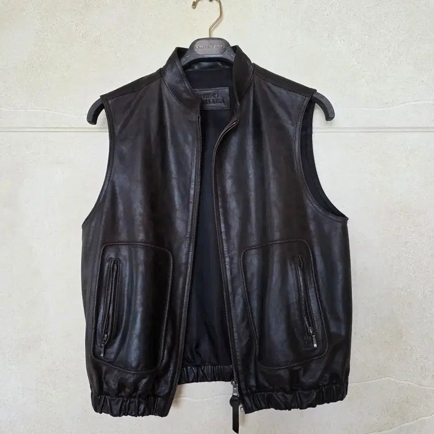 [BUNJANG] Nothing Written Heritage Leather Vest (Dark Mocha) / 낫띵리튼 Heritage Leather Vest(Dark Mocha)