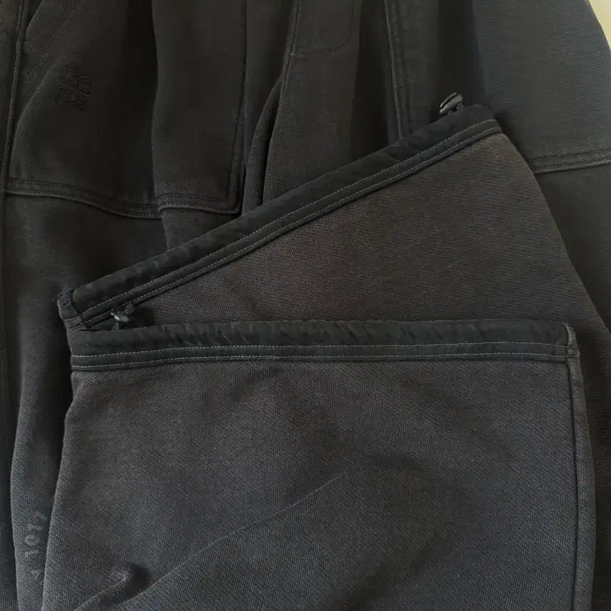 [BUNJANG] Polytelu 1011 Fatigue Sweatpants / 1) 폴리테루 1011 퍼티그 스웨트팬츠 1.2v 블리치드 블랙