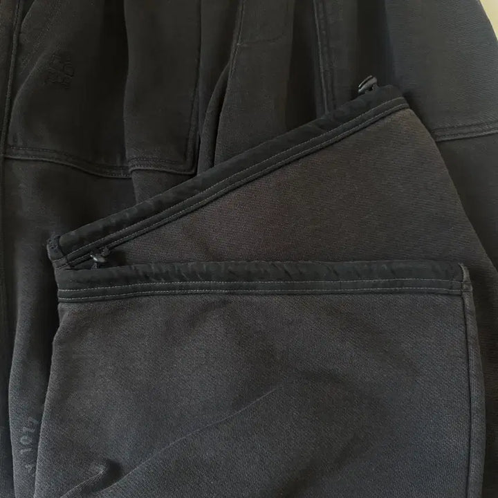 [BUNJANG] Polytelu 1011 Fatigue Sweatpants / 1) 폴리테루 1011 퍼티그 스웨트팬츠 1.2v 블리치드 블랙