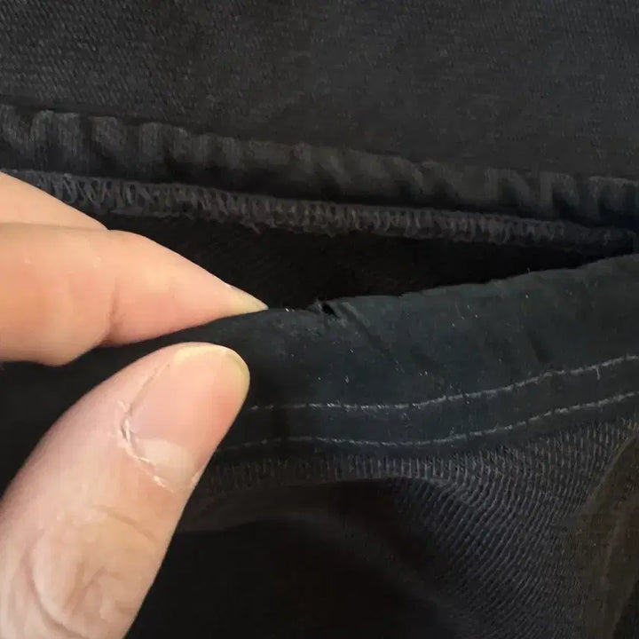 [BUNJANG] Polytelu 1011 Fatigue Sweatpants / 1) 폴리테루 1011 퍼티그 스웨트팬츠 1.2v 블리치드 블랙
