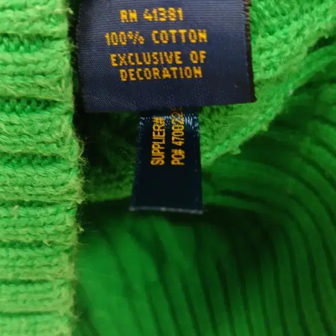 [BUNJANG] Polo Ralph Lauren Cable Knit Sweater - Green, Size S / 폴로 랄프로렌 케이블 니트 S 그린
