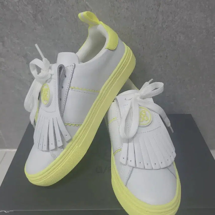 [BUNJANG] G/FORE Golf Shoes White/Yellow Women&