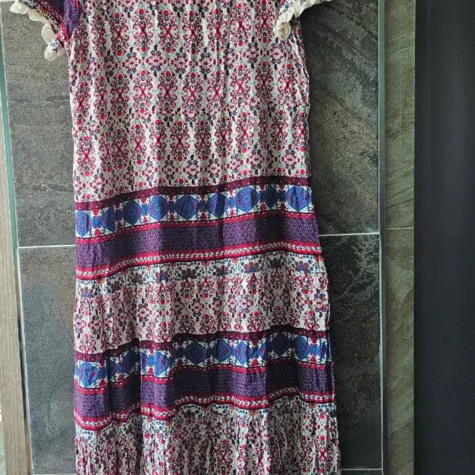 [BUNJANG] Plastic Island Flower Pattern Long Dress / 플라스틱아일랜드 플라워 패턴 롱 원피스