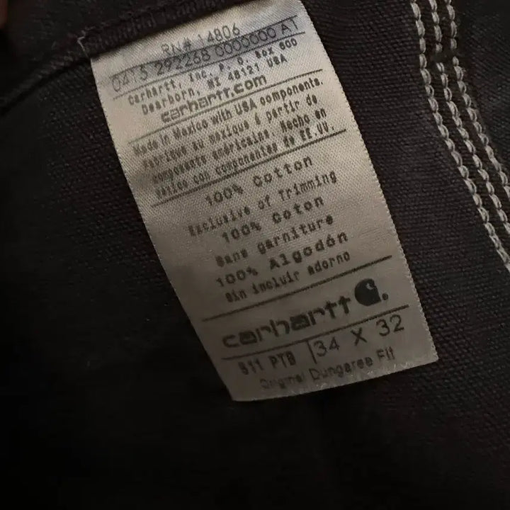 [BUNJANG] Carhartt B11 PTB Carpenter Pants / 빈티지 칼하트 싱글니 카펜터 팬츠 B11 PTB 34