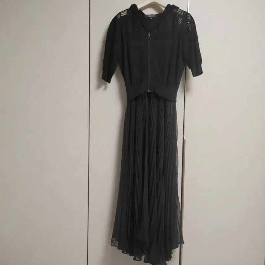 [BUNJANG] Egoist Pleated Hooded Long Cardigan / 에고이스트 플리츠 후드롱가디건