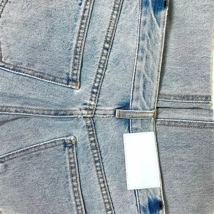 [SOLD OUT] 쓰리타임즈 5529 버튼 스트레이트 진 S 청바지 연청