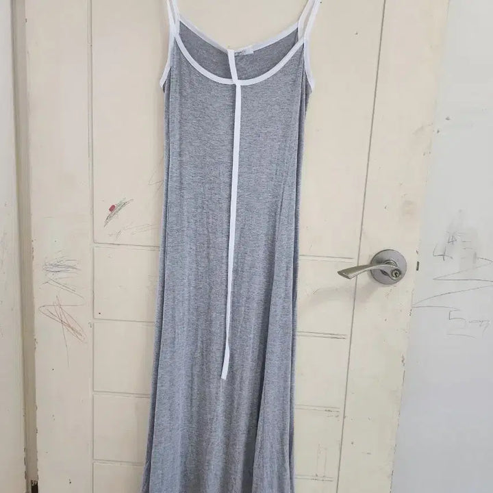[BUNJANG] Gray Long Slip Dress / 회색 롱 슬립 원피스 Free