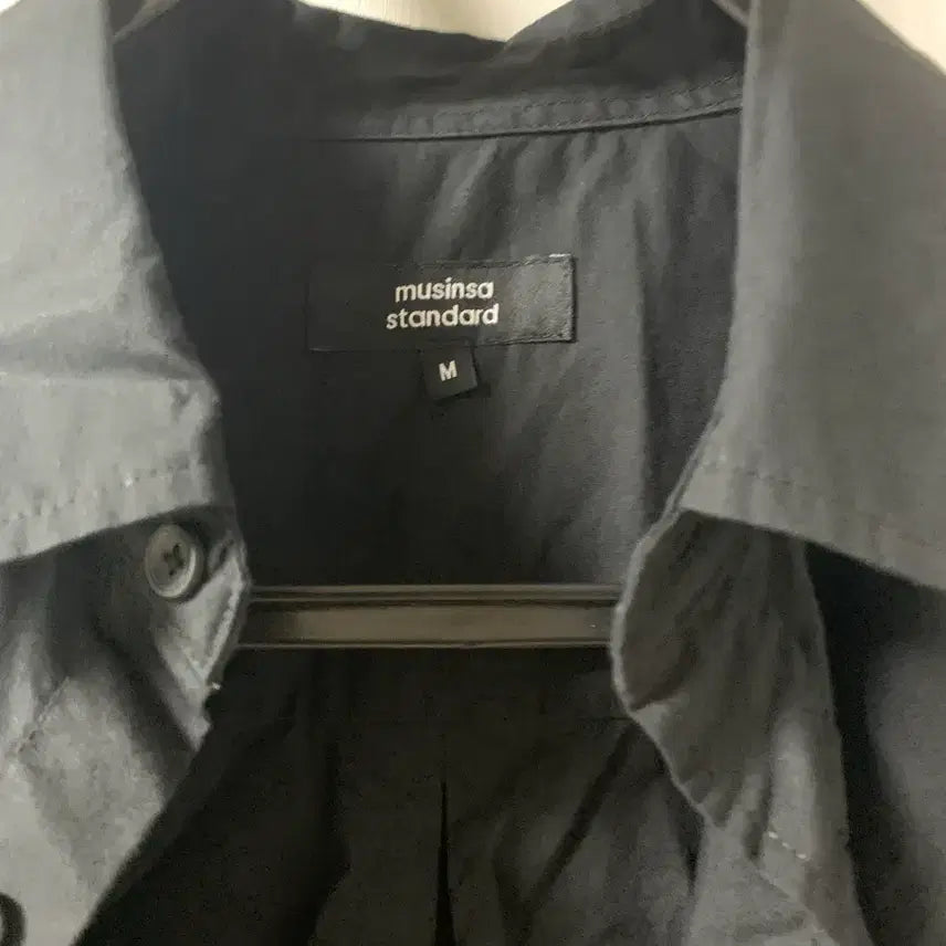[BUNJANG] Musinsa Standard Oversized Poplin Short Sleeve Shirt Bundle Set / 무신사 스탠다드 오버사이즈 포플린 반팔 셔츠   네이비 .블랙 2종 m사