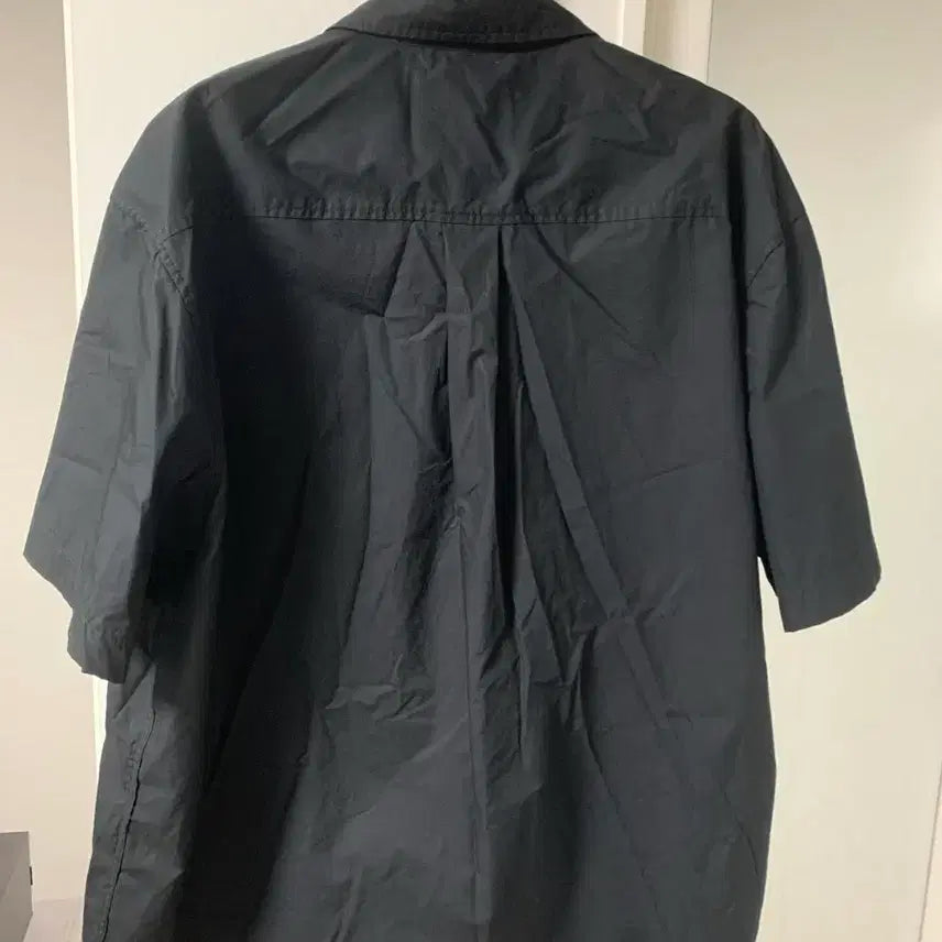[BUNJANG] Musinsa Standard Oversized Poplin Short Sleeve Shirt Bundle Set / 무신사 스탠다드 오버사이즈 포플린 반팔 셔츠   네이비 .블랙 2종 m사