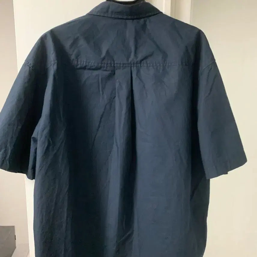[BUNJANG] Musinsa Standard Oversized Poplin Short Sleeve Shirt Bundle Set / 무신사 스탠다드 오버사이즈 포플린 반팔 셔츠   네이비 .블랙 2종 m사