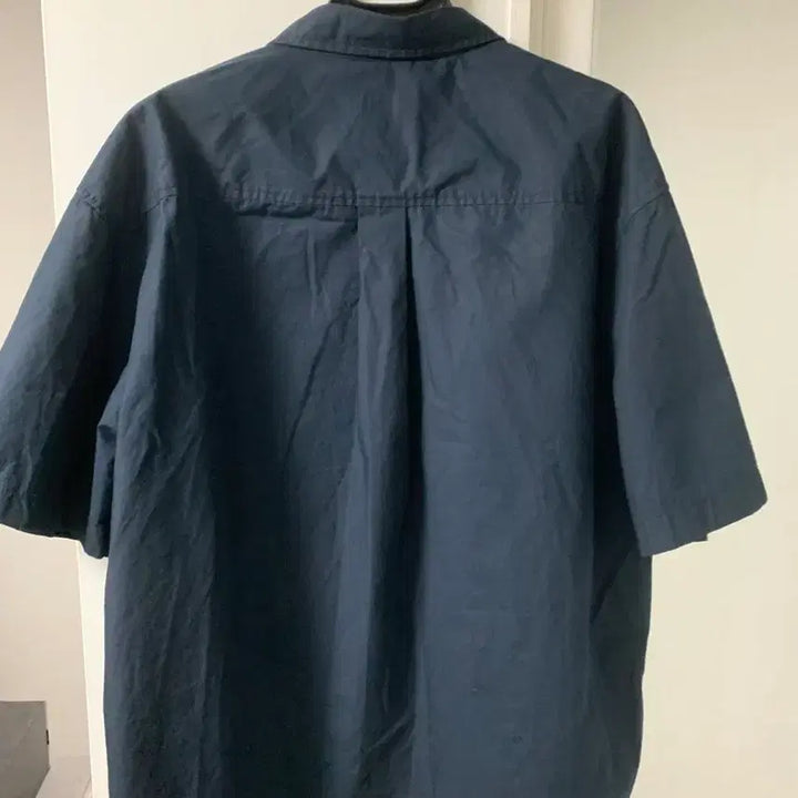 [BUNJANG] Musinsa Standard Oversized Poplin Short Sleeve Shirt Bundle Set / 무신사 스탠다드 오버사이즈 포플린 반팔 셔츠   네이비 .블랙 2종 m사