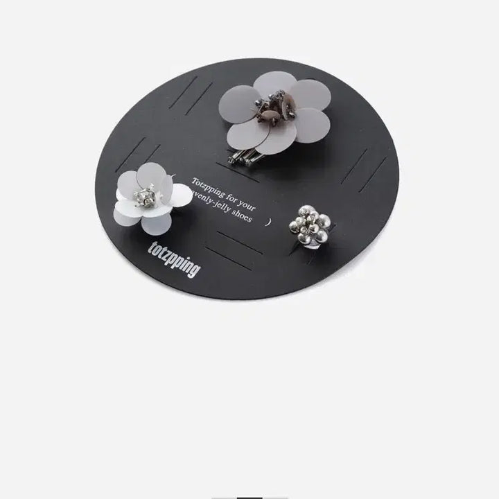 [BUNJANG] Heavenly Jelly Shoes Silver + Tots Ping Set / 헤븐리 젤리슈즈 실버 + 토츠핑6set