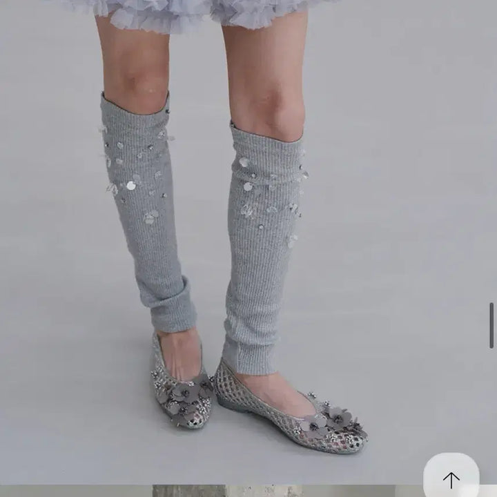 [BUNJANG] Heavenly Jelly Shoes Silver + Tots Ping Set / 헤븐리 젤리슈즈 실버 + 토츠핑6set