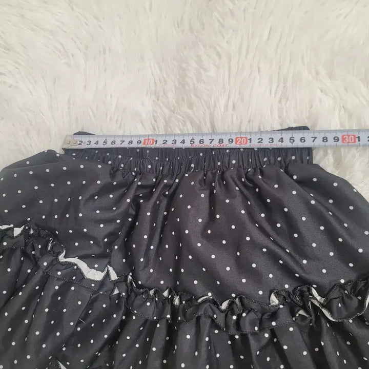[BUNJANG] Black Polka Dot Layered Mini Skirt / 검정색 물방울 캉캉 미니 스커트