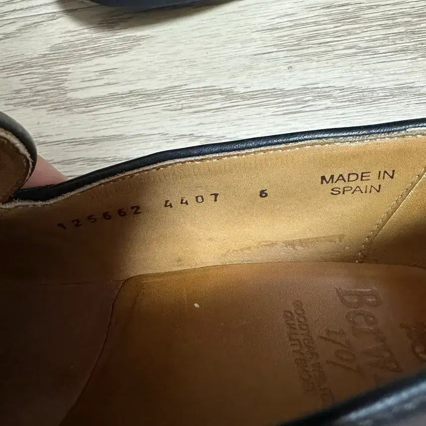 [BUNJANG] Berwick 9628 Black Leather Shoes / (uk6 250) 버윅 4407 블랙