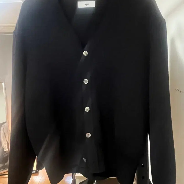 [BUNJANG] Elmood Ordinary Cropped Cardigan Black 46 / 엘무드 오디너리 크롭 가디건 블랙 46