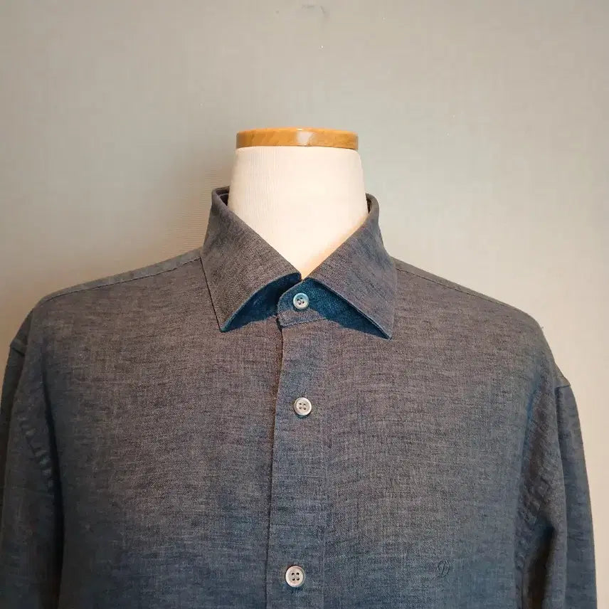 [BUNJANG] Dupont Denim Long Sleeve Shirt (Size 100) / 듀퐁 데님 스타일 긴팔 남방 셔츠 사이즈100. A급