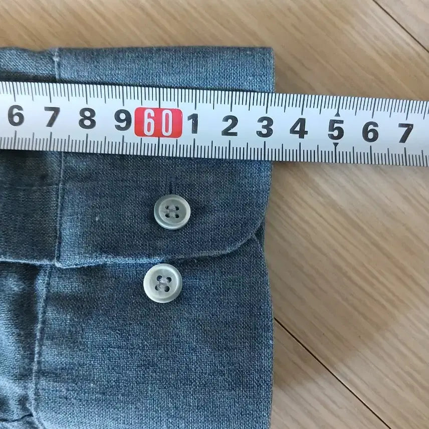 [BUNJANG] Dupont Denim Long Sleeve Shirt (Size 100) / 듀퐁 데님 스타일 긴팔 남방 셔츠 사이즈100. A급