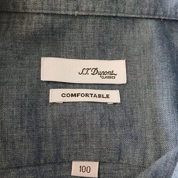 [BUNJANG] Dupont Denim Long Sleeve Shirt (Size 100) / 듀퐁 데님 스타일 긴팔 남방 셔츠 사이즈100. A급