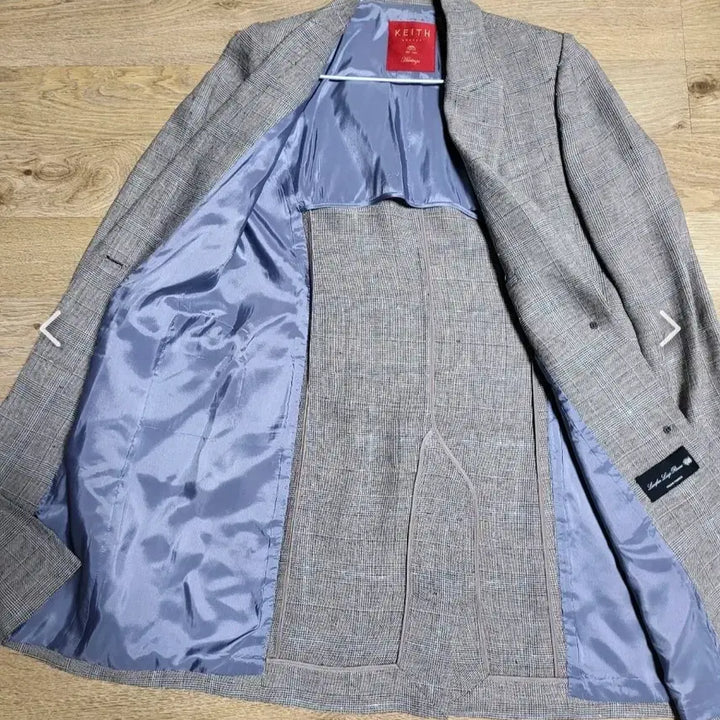 [BUNJANG] KEITH Italian Linen Silk Blend Check Jacket / KEITH 키이스 이태리 수입 린넨 실크 체크 자켓