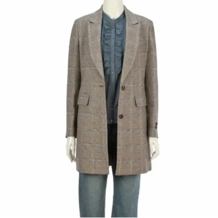 [BUNJANG] KEITH Italian Linen Silk Blend Check Jacket / KEITH 키이스 이태리 수입 린넨 실크 체크 자켓