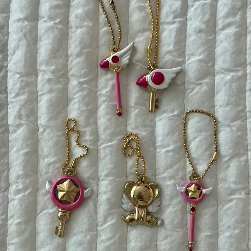 [BUNJANG] Cardcaptor Sakura Gachapon Keychain 5-Piece Set / 카드캡터체리 키링 가챠 5개 세트
