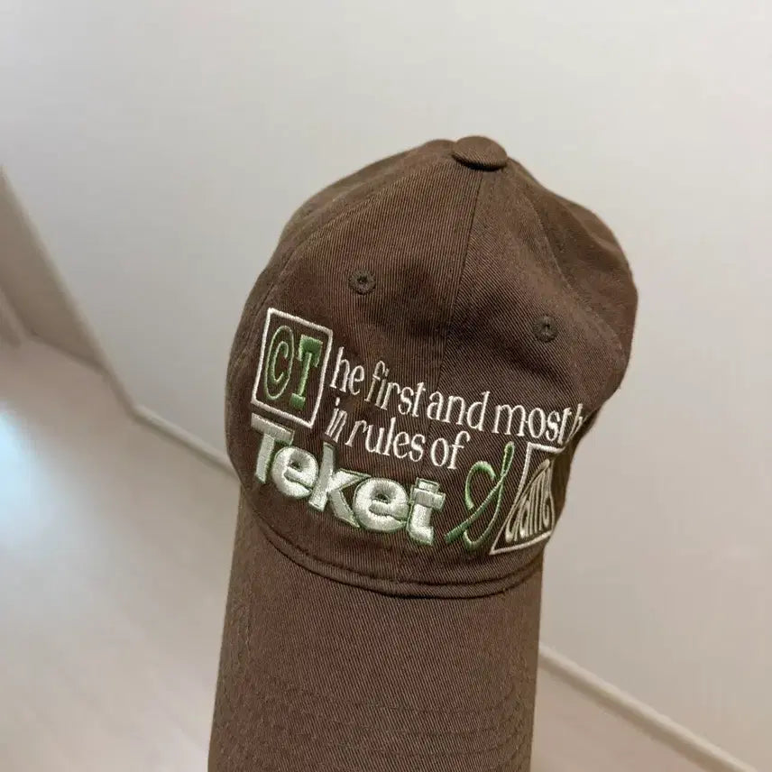 [BUNJANG] Teket Manual Cap Brown Hat / 테켓 볼캡 브라운 모자 Teket Manual Cap Brown 갈색