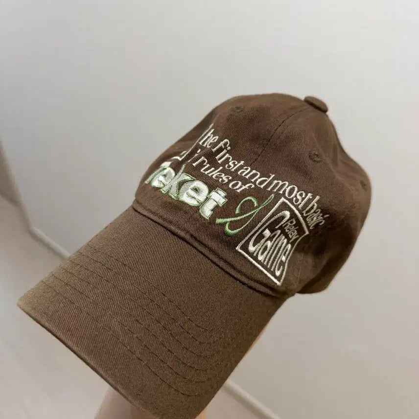 [BUNJANG] Teket Manual Cap Brown Hat / 테켓 볼캡 브라운 모자 Teket Manual Cap Brown 갈색
