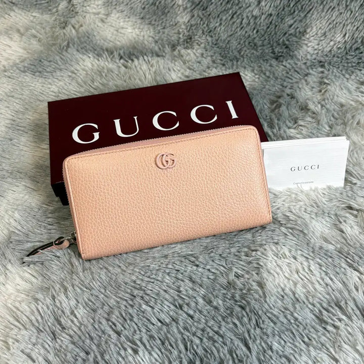 [BUNJANG] Gucci Marmont GG Zip Around Long Wallet Pink / 구찌 마몽 GG 지퍼 장지갑 핑크 새상품