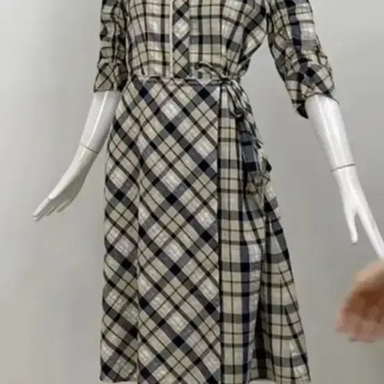 [BUNJANG] Keith Check Wrap Shirt Dress / KEITH 키이스 체크 랩 셔츠 원피스