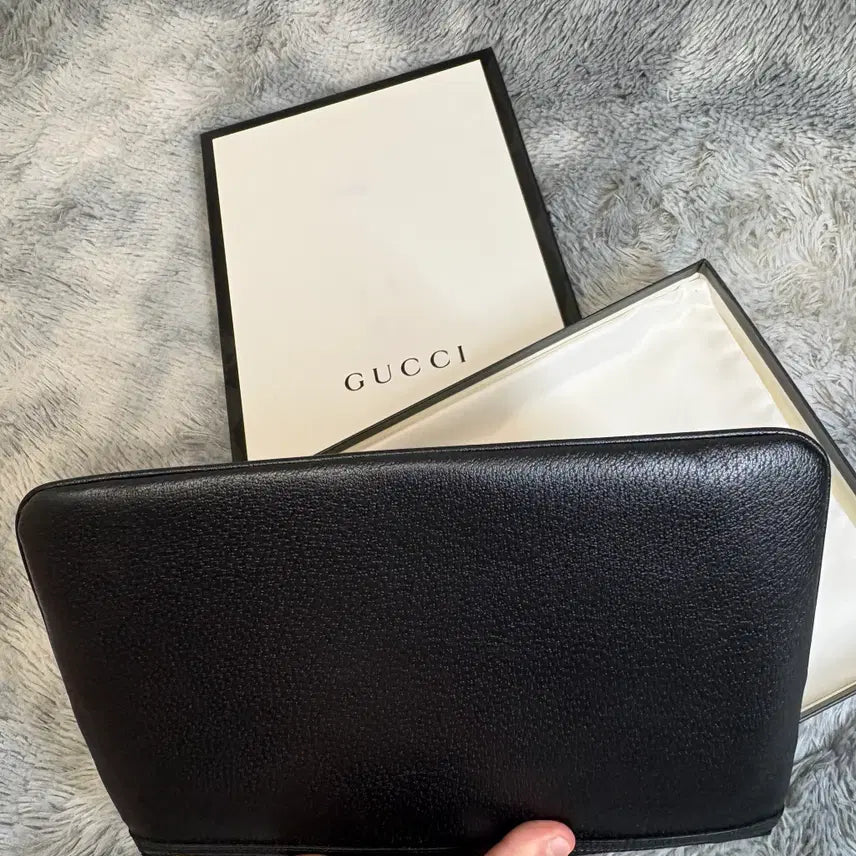 [BUNJANG] Gucci Ophidia Tri-Stripe Clutch Bag - Black / 구찌 오피디아 백삼선 클러치백 블랙 새상품